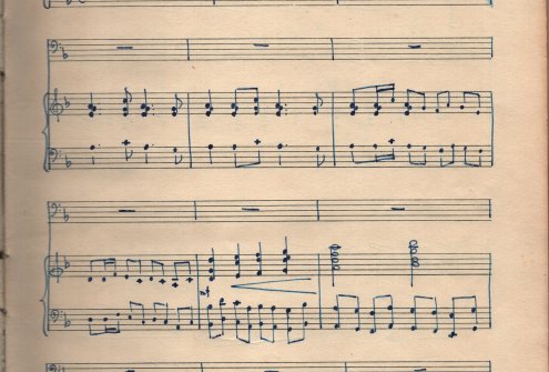 LLMA F. 144, ap. 1, b. 138, l. 2. Benjamino Gorbulskio koncertas fagotui ir simfoniniam orkestrui. Klavyro ištrauka. 1952 m.