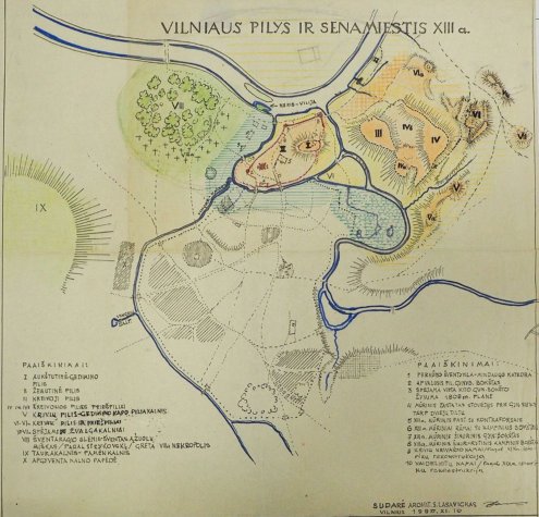 Vilniaus pilys ir senamiestis XIII amžiuje. Sigitas Lasavickas, 1985 metai. LLMA, f. 650, ap. 1, b. 256, l. 4