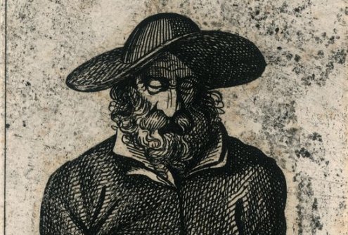 Gotlibas Kislingas, Jonas Rustemas. Korta: būgnų penkakė (Žydas). 1815. Popierius. Lietuvos nacionalinis dailės muziejus, LNDM G 21820. Paskelbta www.limis.lt